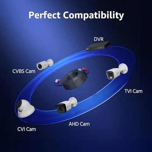 ANNKE 4 Pack 30M/100ft All-in-One Video Power Cables | BNC CCTV Wire for Surveillance thumbnail 4