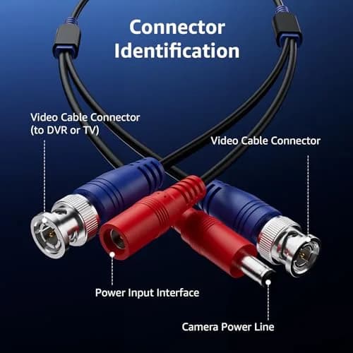 ANNKE 4 Pack 30M/100ft All-in-One Video Power Cables | BNC CCTV Wire for Surveillance thumbnail 6