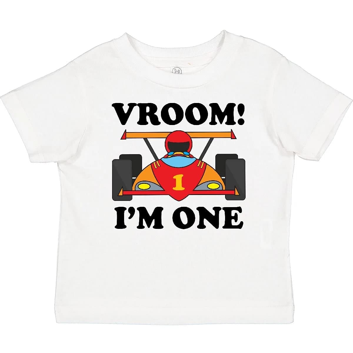 inktastic 1st Birthday Racing Car Baby T-Shirt 12 Months | Cute, Comfortable & USA-Printed (70-120 chars)