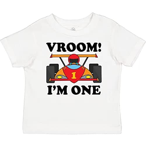 inktastic 1st Birthday Racing Car Baby T-Shirt 12 Months | Cute, Comfortable & USA-Printed (70-120 chars) thumbnail 1