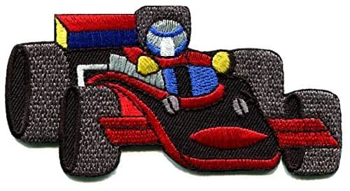 TKPatch Sports Car Racing Race Exotic Formula One 1 Retro Embroidered Applique Patch | Iron-On, Rectangular, Multicolor thumbnail 1