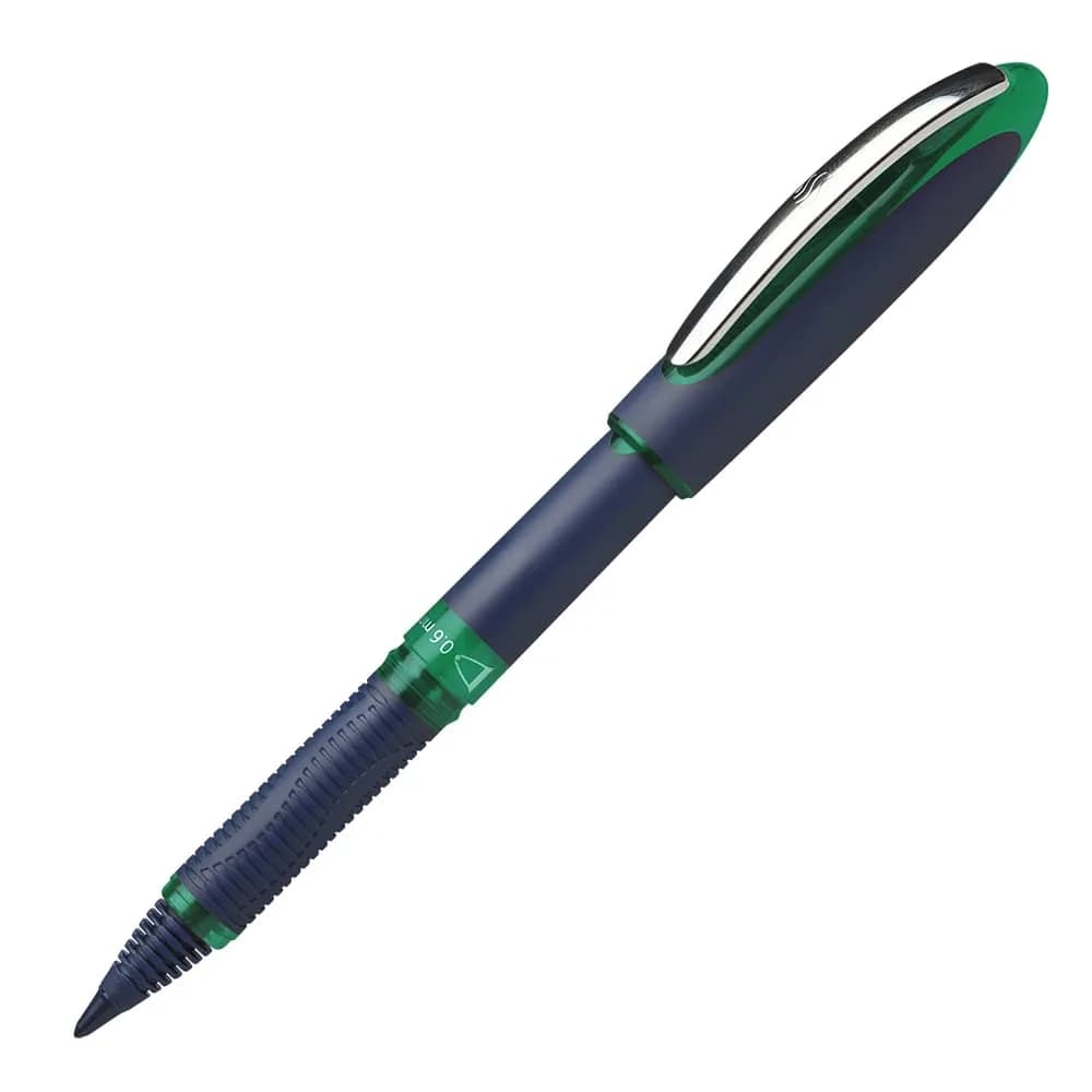 Schneider Roller Ballpen - Green | Classic Liquid Ink Pen with Ergonomic Rubber Grip — Green