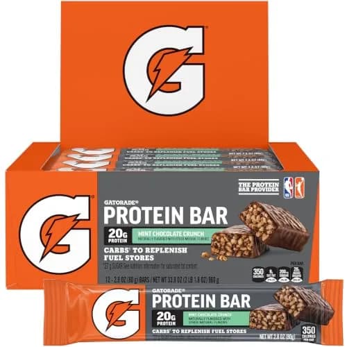 Gatorade Whey Protein Bars, Mint Chocolate Crunch, 2.8 oz (80 g) | 20g Protein for Muscle Recovery thumbnail 1