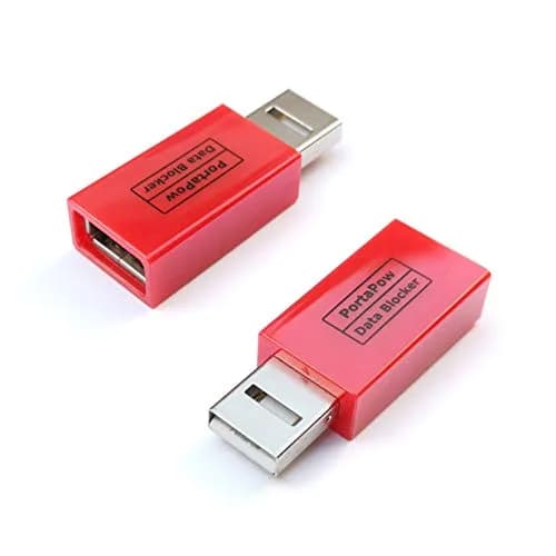 PortaPow USB Data Blocker (2 Pack) - Protect Against Juice Jacking | USB-A to USB-A Male-to-Female Adapter thumbnail 1