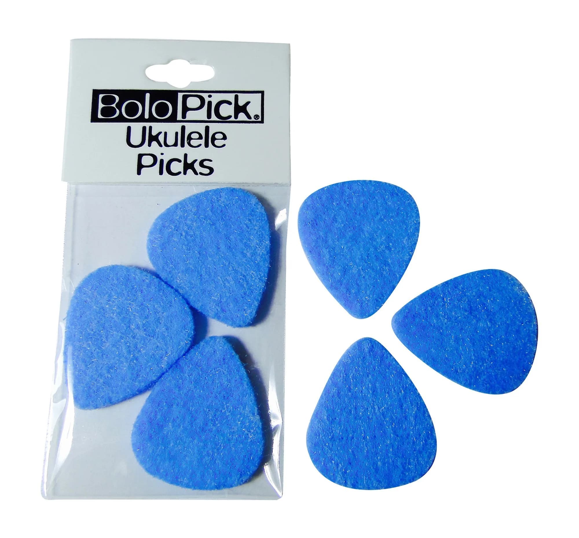 BoloPick Felt Ukulele Picks 3mm Thick (6-Pack) | Soft Strum & Precise Picking - main product image