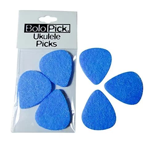 BoloPick Felt Ukulele Picks 3mm Thick (6-Pack, Sky Blue) | Soft Strum & Precise Picking thumbnail 1