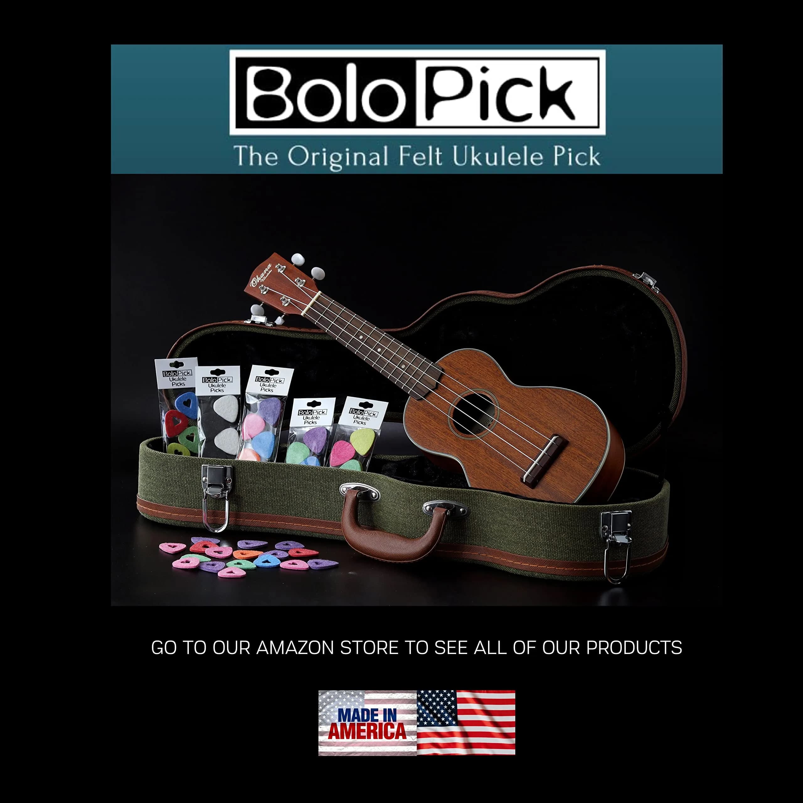 BoloPick Felt Ukulele Picks 3mm Thick (6-Pack) | Soft Strum & Precise Picking - view 3