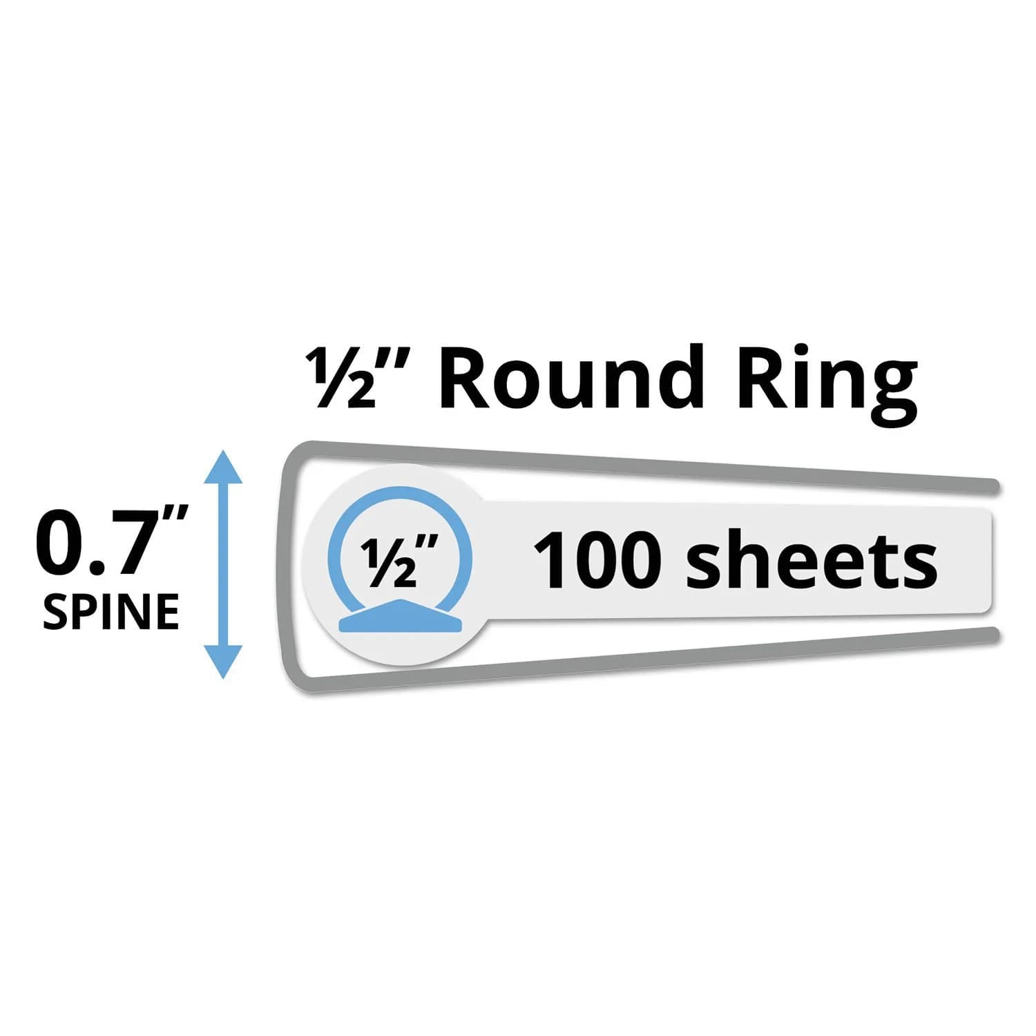 Avery Economy View Binder 1/2in Capacity Set of 3 White | Holds 11 x 8.5 Inch Sheets thumbnail 3