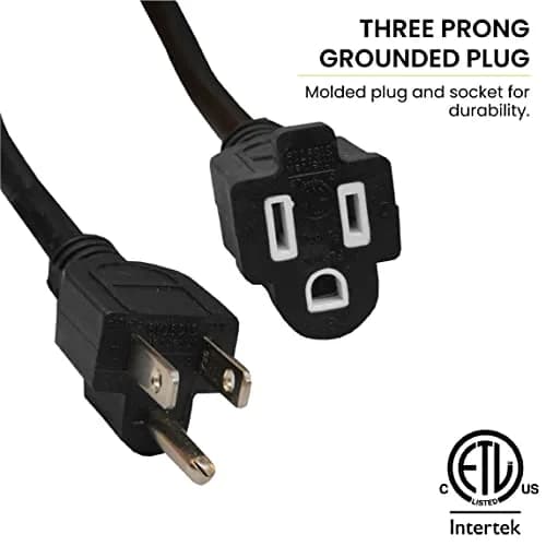 GoGreen Power GG-13800BK 14/3 SJTW Outdoor Extension Cord 30.48 m (100 ft) | Heavy Duty Contractor Grade thumbnail 3
