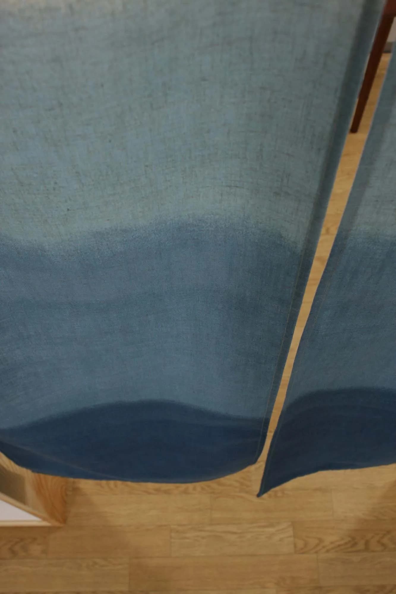 NARUMI 鸣海 Japanese Noren Curtain 150cm (59.1") | Light-Filtering Blue Gradation - view 9