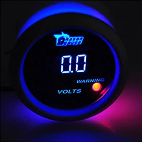 ESUPPORT Car 2" 52mm Digital Volt Voltage Gauge Kit Blue LED | 12V Auto Meter thumbnail 2