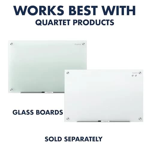 Quartet Clear Round Rare Earth Magnets 1/2" Diameter, 6 Pack | Strong Hold for Glass Whiteboards thumbnail 6