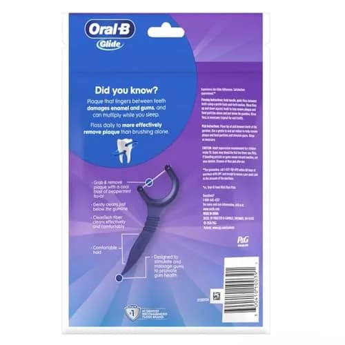 Oral-B Glide 3D White Floss Picks Radiant Mint, 75 Count (Pack of 6) | Helps Prevent Surface Stains thumbnail 2