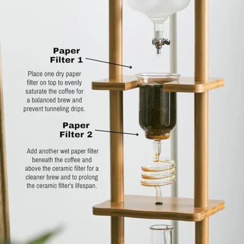 Yama Paper Filters for CDM8 | Sediment-Free Cold Brew Filters (20-pack, Taiwan) thumbnail 4