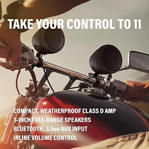 BOSS Audio Systems MCBK420B Motorcycle Speakers & 2 Channel Amp Package | Bluetooth Weatherproof Audio (70-120 chars) thumbnail 5