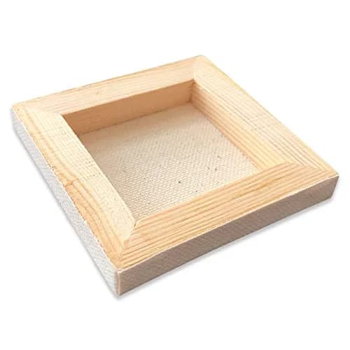 LWR CRAFTS Mini Stretched Canvas 3" x 3" Pack of 12 | Perfect for Oil & Acrylic Art thumbnail 2
