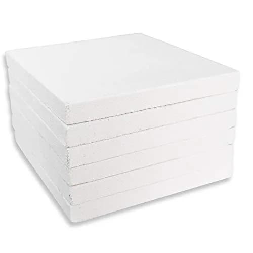 LWR CRAFTS Mini Stretched Canvas 4" x 4" Pack of 6 | Acid-Free Cotton Art Surface for Painting thumbnail 1