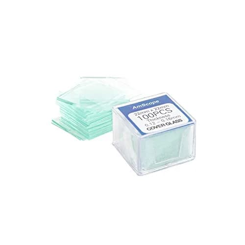 AmScope Microscope Slides & Cover Slips 50/100 Count | Optical Glass, Factory-Sealed thumbnail 3