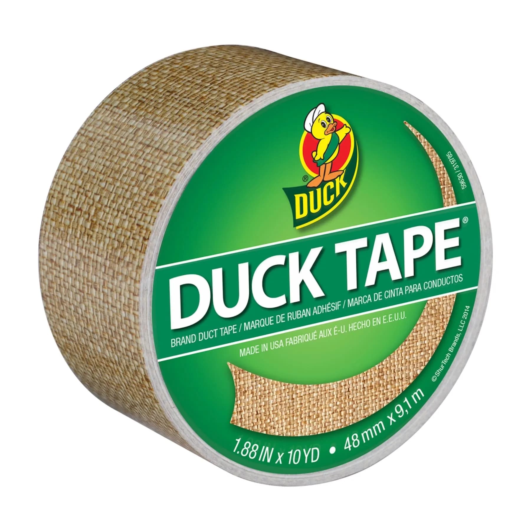 Duck Burlap Pattern Printed Duct Tape 1.88 in x 10 Yds | Heavy Duty, Versatile & Weather-Resistant