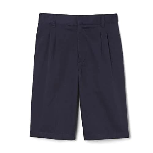 French Toast Boys' Adjustable Waist Twill Pleated Short, Navy, 18 | Wrinkle-Resistant, Perfect Fit thumbnail 1