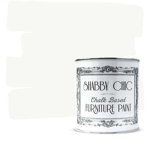 Shabby Chic Chalk Furniture Paint: Luxurious Chalk Finish Craft Paint for Home Decor, DIY, Wood Cabinets - All-in-One Paints with Rustic Matte Finish [Chalky White] - (8.5 oz Covers 32 sf) thumbnail 1