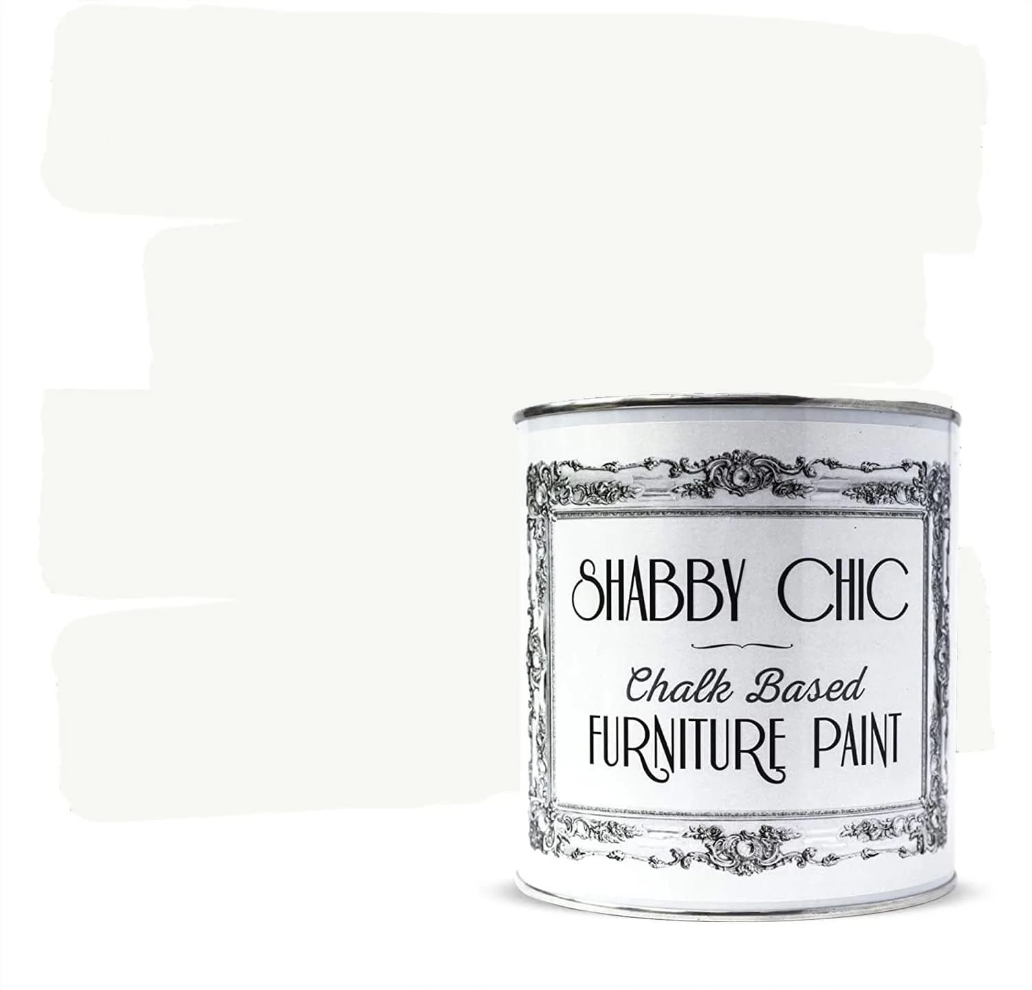 Shabby Chic Chalk Furniture Paint: Luxurious Chalk Finish Craft Paint for Home Decor, DIY, Wood Cabinets - All-in-One Paints with Rustic Matte Finish [Chalky White] - (Liter Covers 129 sf)
