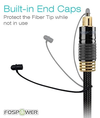 FosPower 24K Gold Plated Toslink Digital Fiber Optical Audio Cable 1.8m (6 FT) | High Speed S/PDIF Cable for Home Theater thumbnail 6