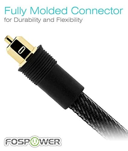 FosPower 24K Gold Plated Toslink Digital Fiber Optical Audio Cable 1.8m (6 FT) | High Speed S/PDIF Cable for Home Theater thumbnail 3