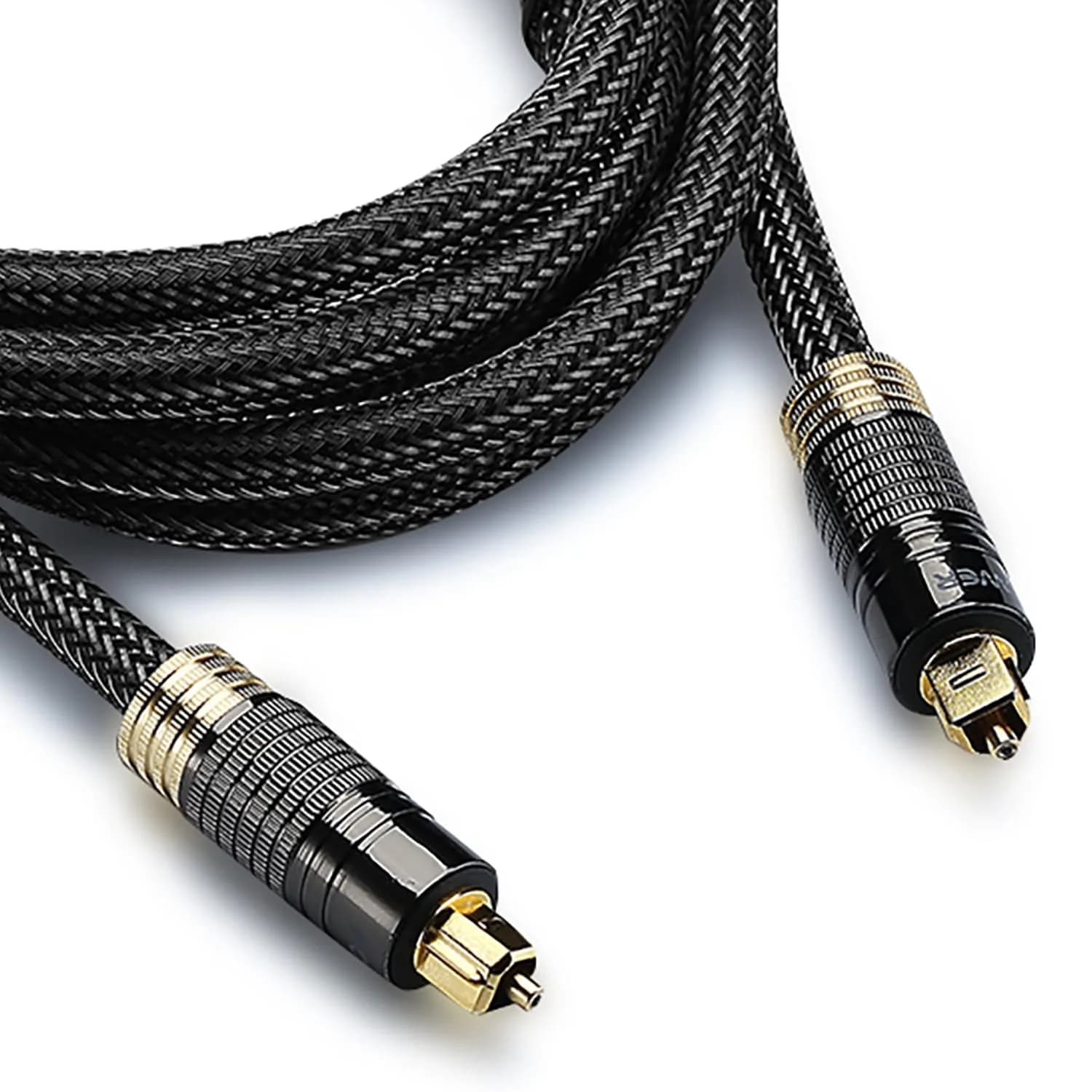 FosPower 24K Gold Plated Toslink Digital Fiber Optical Audio Cable 0.91 m (3 FT) | High Speed S/PDIF Cable for Home Theater, Soundbar, TV - main product image