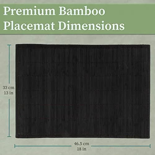 BambooMN Bamboo Placemat 18" x 13" | Reversible, Natural Bamboo, 8 pcs thumbnail 4