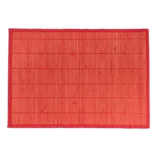 BambooMN Bamboo Placemat 18" x 13" | Red, 4 pcs, Reversible & Eco-Friendly thumbnail 2