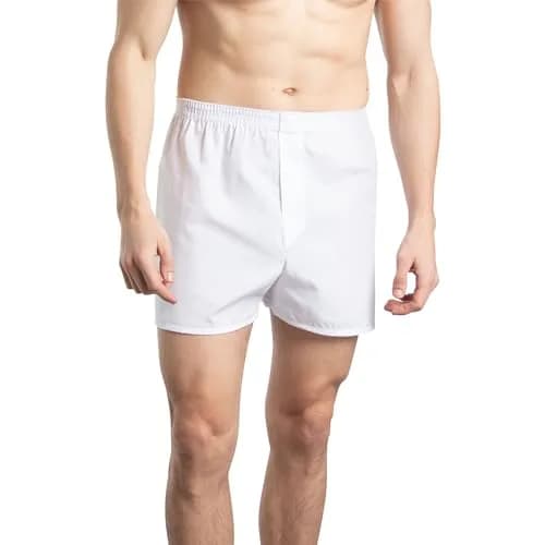 Fruit of the Loom Mens Tag-Free Boxer Shorts Underwear, Woven - White, Large US | Soft Cotton Blend, Moisture Wicking, All-Day Comfort thumbnail 2