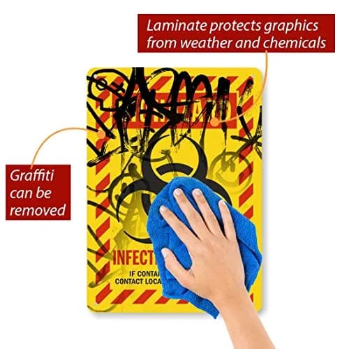 SmartSign Biohazard Infected Specimen Sign 10" x 14" (25cm x 35cm) | Durable Aluminum Safety Marker thumbnail 2