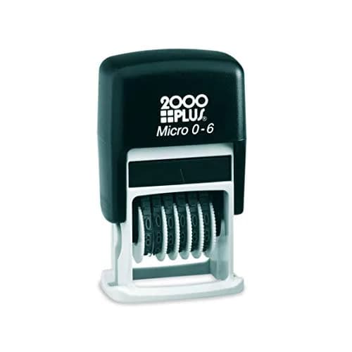 2000 PLUS Self-Inking Numberer Stamp 6-Bands 1/2" & 5/32" | Precise Custom Numbering Tool thumbnail 1