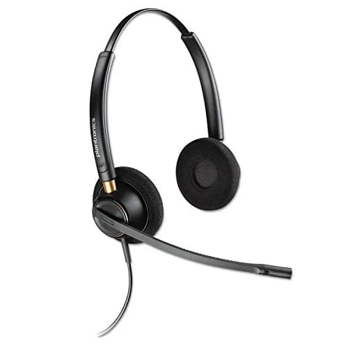 Poly EncorePro 520 QD Headset (PLT) — Dual Ear, Professional, Black | Ideal for Call Centers & Hybrid Work thumbnail 1