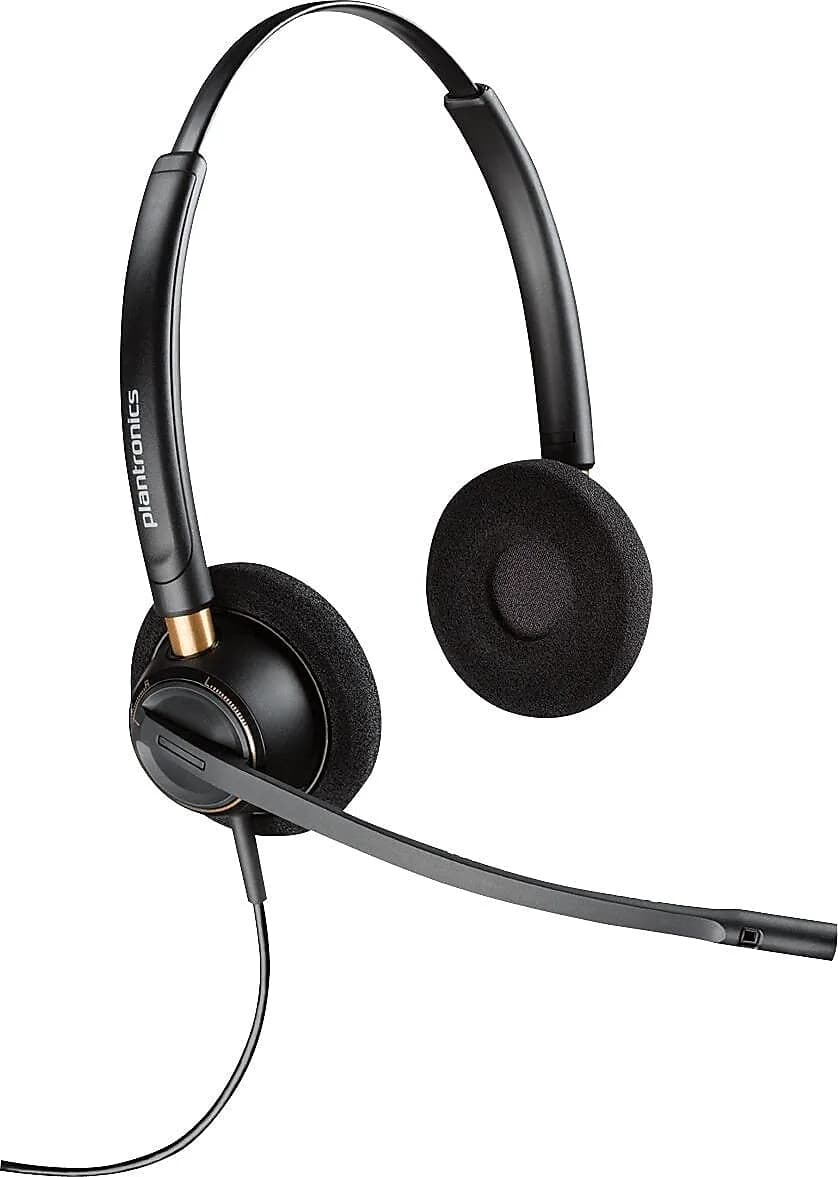 Poly EncorePro 520 QD Headset (PLT) — Dual Ear, Professional, Black | Ideal for Call Centers & Hybrid Work - view 2