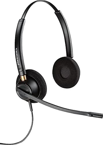 Poly EncorePro 520 QD Headset (PLT) — Dual Ear, Professional, Black | Ideal for Call Centers & Hybrid Work thumbnail 2