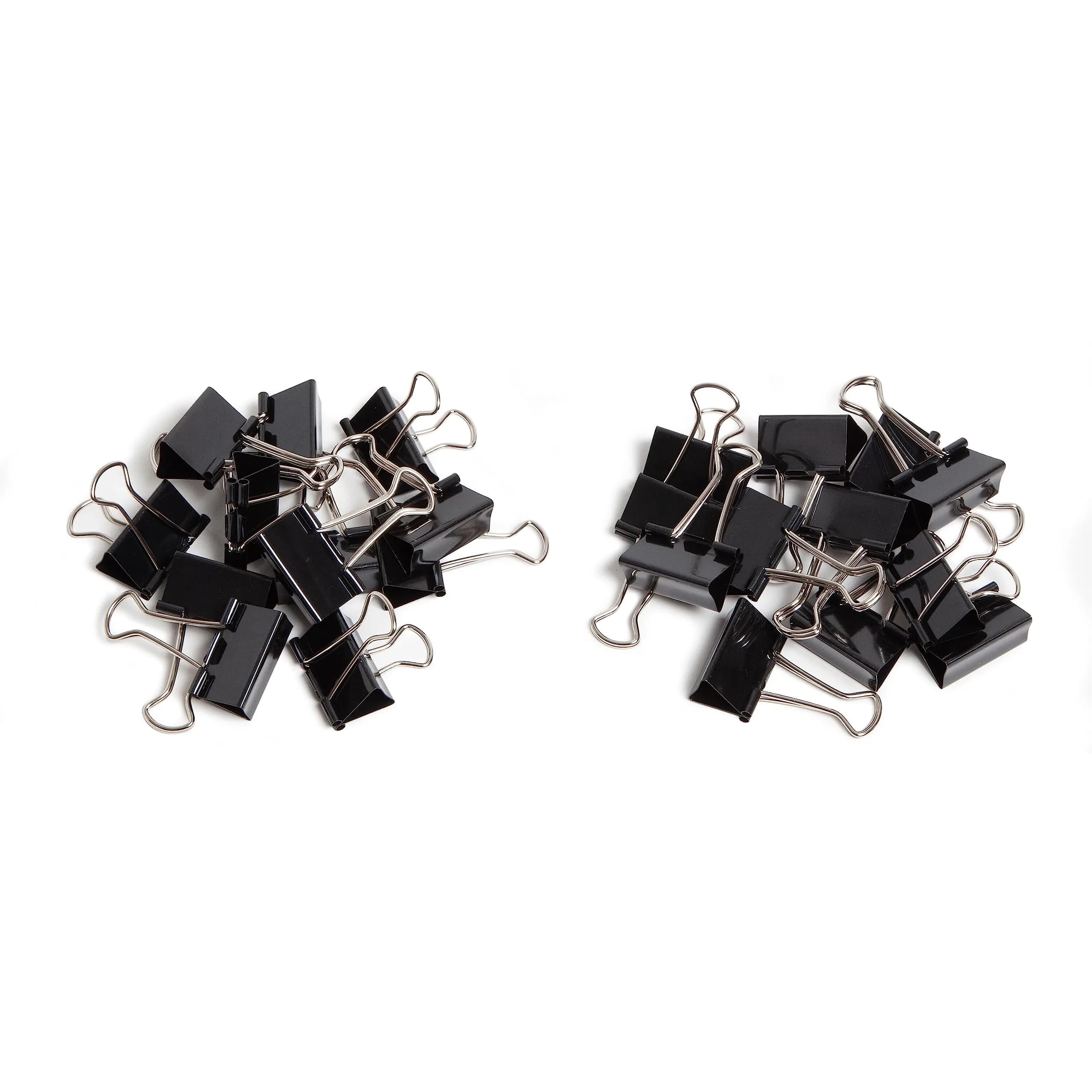 U Brands Black Binder Clips 1.25 Inch (32mm) Medium Paper Clamps, 24-Count | Strong Grip for Documents - view 3