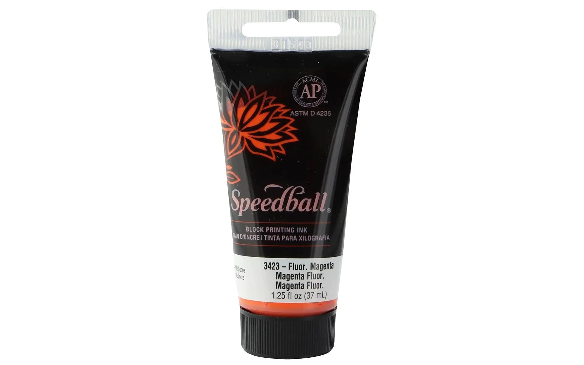 Speedball Fluorescent Magenta Water-Soluble Block Printing Ink, 5oz Tube | Vibrant & Easy to Use - main product image