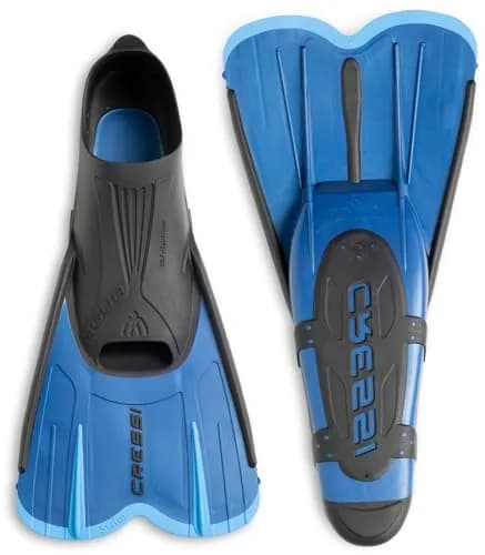 Cressi Agua Short Full Foot Pocket Fins, Blue/Azure, US 11/12 | Versatile Snorkel & Swim Fin thumbnail 6