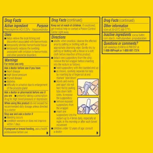 Preparation H Hemorrhoid Suppositories 12 Count | Multi-Symptom Relief for Internal Hemorrhoids thumbnail 6