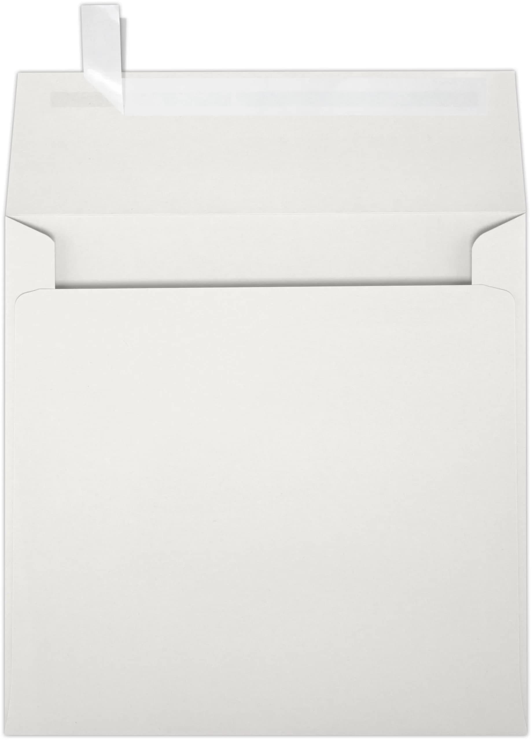 LUXPaper Square Invitation Envelopes | Peel & Press | 6" x 6" | Natural White | 100% Cotton | 80lb. Text