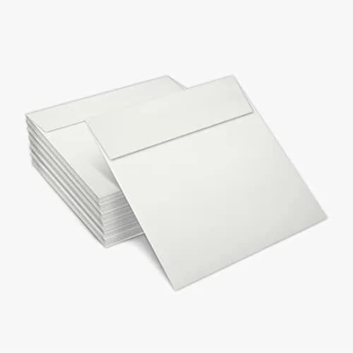 LUXPaper Square Invitation Envelopes | Peel & Press | 6" x 6" | Natural White | 100% Cotton | 80lb. Text thumbnail 5