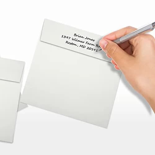 LUXPaper Square Invitation Envelopes | Peel & Press | 6" x 6" | Natural White | 100% Cotton | 80lb. Text thumbnail 6