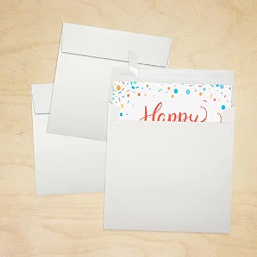 LUXPaper Square Invitation Envelopes | Peel & Press | 6" x 6" | Natural White | 100% Cotton | 80lb. Text thumbnail 7