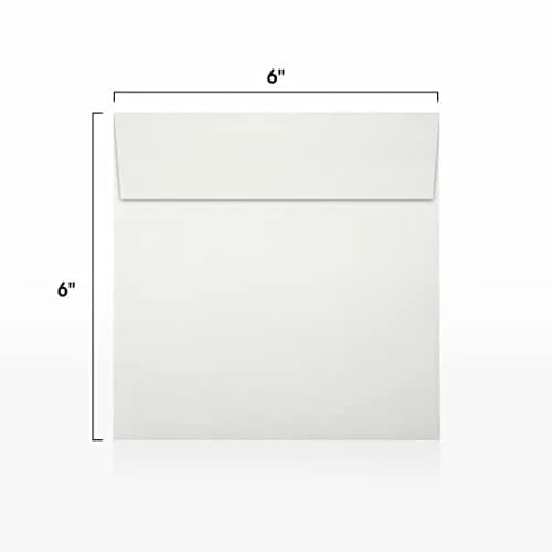 LUXPaper Square Invitation Envelopes | Peel & Press | 6" x 6" | Natural White | 100% Cotton | 80lb. Text thumbnail 3