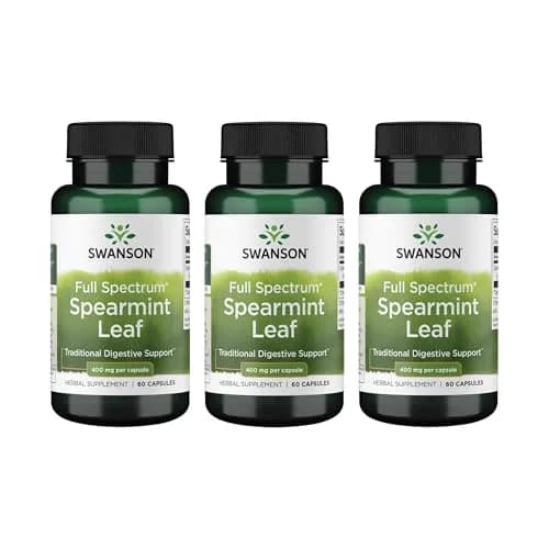 Swanson Full Spectrum Spearmint Leaf Capsules 400 mg (180 Count, 3 Pack) | Digestive Health Support thumbnail 1