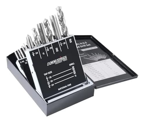 Accusize Industrial Tools HSS Tap and Drill Set, UNF, 18 Pc | Fully Ground, UNF Taps & Drills for Industrial Use thumbnail 5
