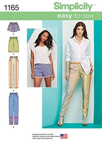 Simplicity Pattern 1165 Misses Slim Pull-On Pants & Shorts | Easy Sew Women’s Sizes 14-22 thumbnail 1