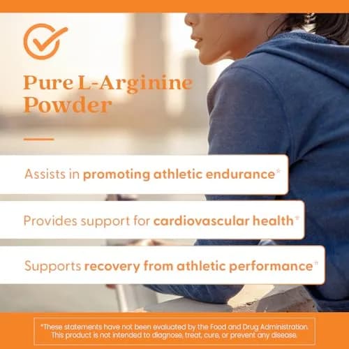 Doctor's BEST Pure L-Arginine Powder 300g (10.6 oz) | Supports Nitric Oxide Levels & Heart Health thumbnail 3